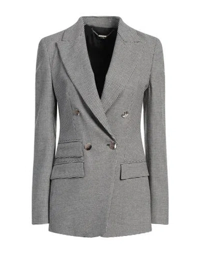 Liu •jo Woman Blazer Black Size 10 Polyester, Viscose, Wool, Polyamide, Elastane