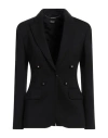 Liu •jo Woman Blazer Black Size 10 Viscose, Polyamide, Elastane