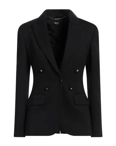 Liu •jo Woman Blazer Black Size 10 Viscose, Polyamide, Elastane