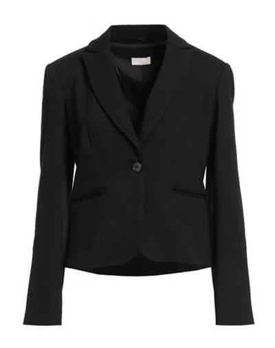 Liu •jo Woman Blazer Black Size 10 Viscose, Polyamide, Elastane