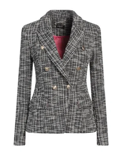 Liu •jo Woman Blazer Black Size 12 Polyester, Cotton, Elastane