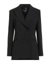 Liu •jo Woman Blazer Black Size 12 Polyester, Elastane In Black