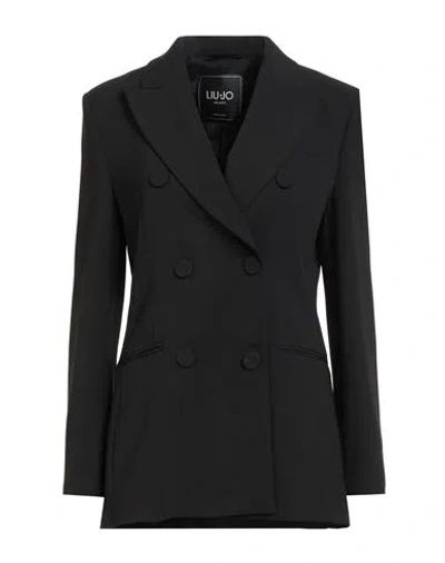 Liu •jo Woman Blazer Black Size 12 Polyester, Elastane