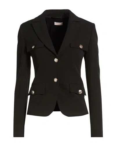 Liu •jo Woman Blazer Black Size 2 Polyester, Elastane