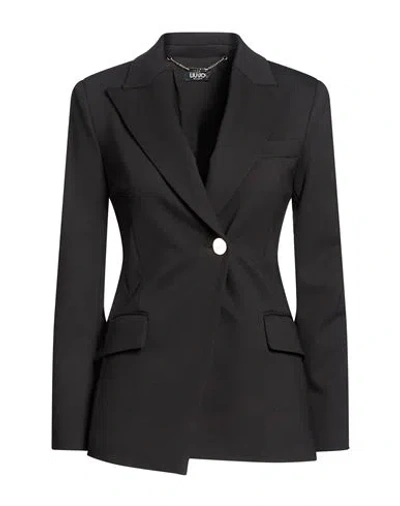 Liu •jo Woman Blazer Black Size 2 Viscose, Polyamide, Elastane