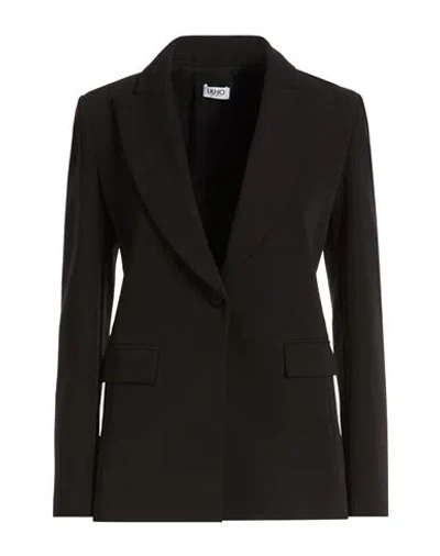 Liu •jo Woman Blazer Black Size 4 Polyester, Elastane