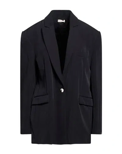 Liu •jo Woman Blazer Black Size 6 Polyester, Elastane In Blue