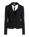 Liu •jo Woman Blazer Black Size 6 Viscose, Polyamide, Elastane In Black