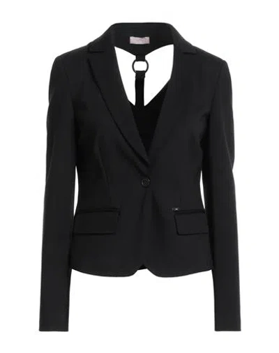 Liu •jo Woman Blazer Black Size 6 Viscose, Polyamide, Elastane