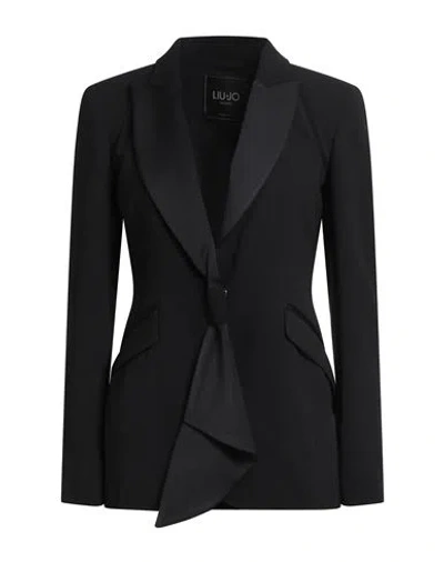 Liu •jo Woman Blazer Black Size 8 Polyester