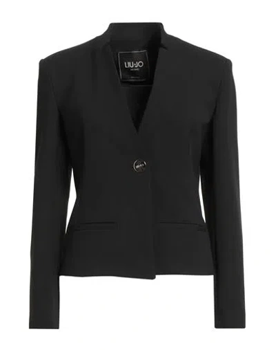 Liu •jo Woman Blazer Black Size 8 Polyester, Elastane
