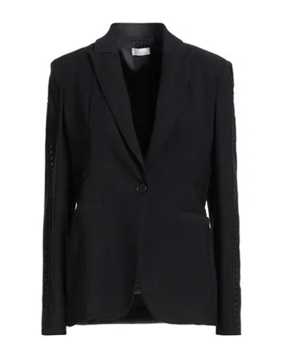 Liu •jo Woman Blazer Black Size 8 Viscose, Polyester