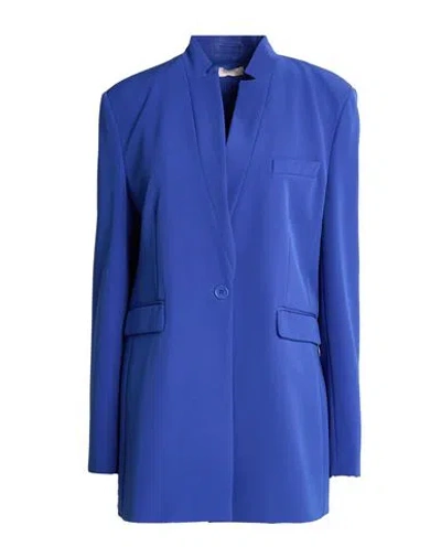 Liu •jo Woman Blazer Blue Size 2 Polyester, Elastane