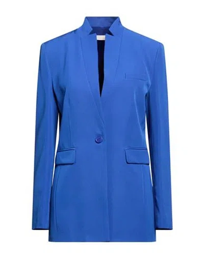 Liu •jo Woman Blazer Blue Size 6 Polyester, Elastane
