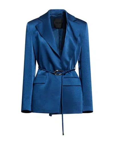 Liu •jo Woman Blazer Blue Size 8 Polyester