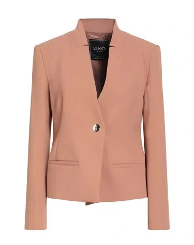 Liu •jo Woman Blazer Blush Size 8 Polyester, Elastane In Pink