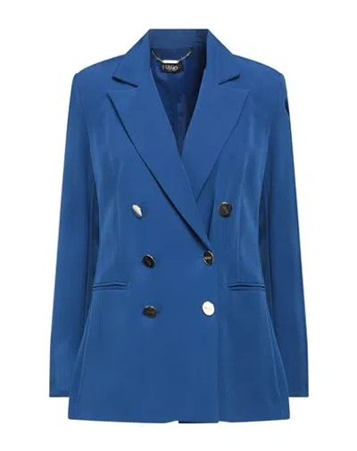 Liu •jo Woman Blazer Bright Blue Size 4 Polyester, Elastane