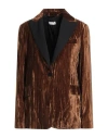 Liu •jo Woman Blazer Brown Size 10 Polyester In Brown