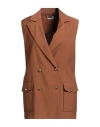 Liu •jo Woman Blazer Brown Size 4 Viscose, Polyester In Brown