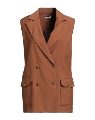 Liu •jo Woman Blazer Brown Size 4 Viscose, Polyester