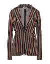 Liu •jo Woman Blazer Brown Size S Viscose, Polyamide, Polyester In Brown