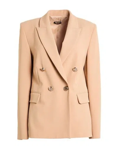 Liu •jo Woman Blazer Camel Size 12 Polyester, Elastane In Neutral