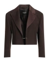 Liu •jo Woman Blazer Chocolate Brown Size 10 Polyester In Brown