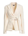 Liu •jo Woman Blazer Cream Size 10 Polyester, Elastane In Neutral
