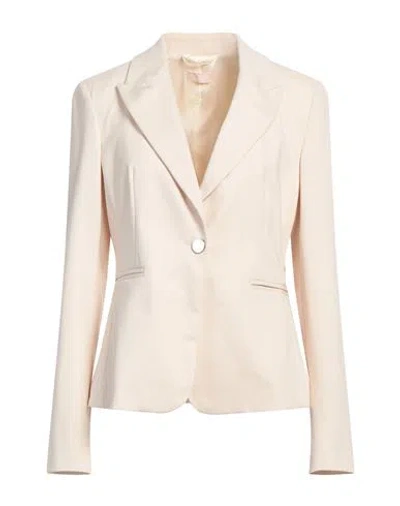 Liu •jo Woman Blazer Cream Size 6 Cotton, Polyamide, Elastane In White
