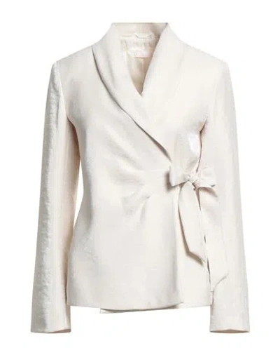 Liu •jo Woman Blazer Cream Size 8 Viscose, Polyester In Neutral