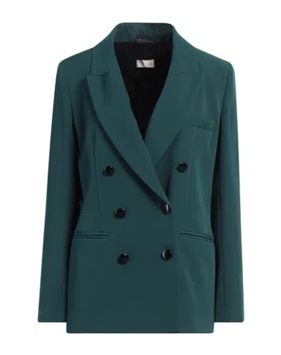 Liu •jo Woman Blazer Deep Teal Size 10 Polyester, Elastane In Green