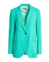 Liu •jo Woman Blazer Emerald Green Size 10 Viscose, Polyester, Elastane