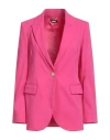 Liu •jo Woman Blazer Fuchsia Size 8 Viscose, Polyester, Elastane In Pink