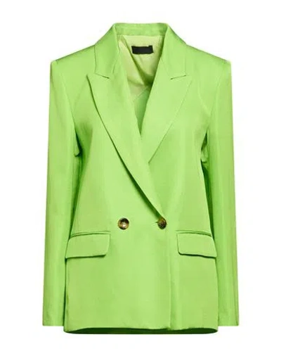 Liu •jo Woman Blazer Green Size 10 Acetate, Polyester