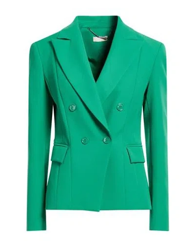 Liu •jo Woman Blazer Green Size 10 Polyester, Elastane