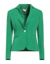 Liu •jo Woman Blazer Green Size 4 Polyester, Elastane