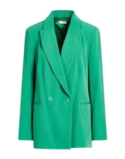 Liu •jo Woman Blazer Green Size 6 Polyester, Elastane