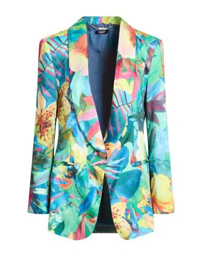 Liu •jo Woman Blazer Green Size 6 Polyester In Multi