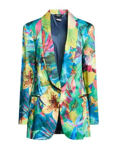 Liu •jo Woman Blazer Green Size 6 Polyester In Multi