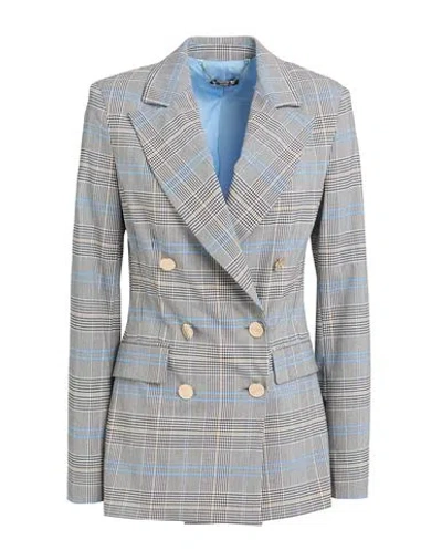 Liu •jo Woman Blazer Grey Size 10 Polyester, Viscose, Elastane In Gray