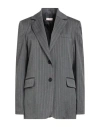 Liu •jo Woman Blazer Grey Size 6 Polyester, Viscose, Elastane, Metallic Polyester In Gray