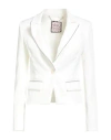 Liu •jo Woman Blazer Ivory Size 4 Polyester, Elastane In White