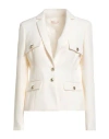 Liu •jo Woman Blazer Ivory Size 8 Polyester, Elastane