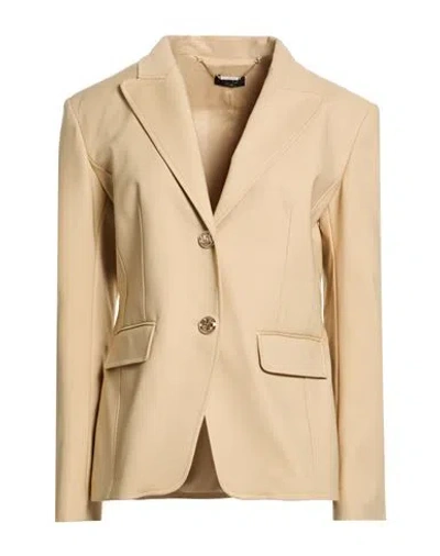 Liu •jo Woman Blazer Khaki Size 10 Cotton, Polyamide, Elastane In Neutral