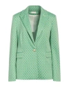 Liu •jo Woman Blazer Light Green Size 8 Polyester, Polyamide, Elastane In Green