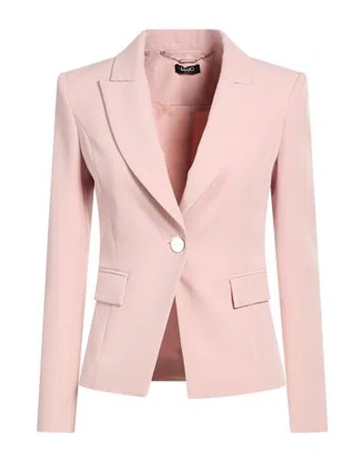 Liu •jo Woman Blazer Light Pink Size 10 Polyester, Elastane