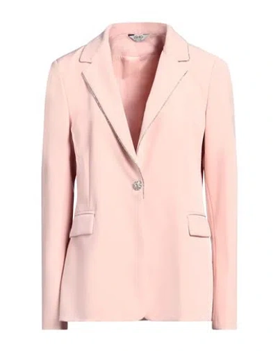 Liu •jo Woman Blazer Light Pink Size 12 Polyester, Elastane