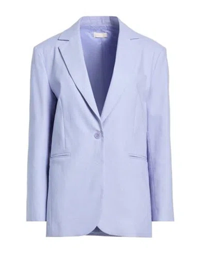 Liu •jo Woman Blazer Lilac Size 8 Linen, Cotton In Multi