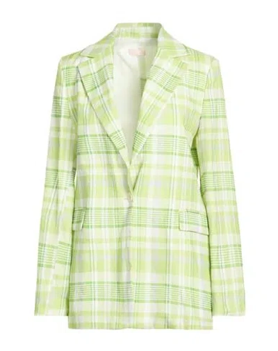 Liu •jo Woman Blazer Lime Green Size 6 Linen