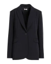 Liu •jo Woman Blazer Midnight Blue Size 12 Polyester, Elastane